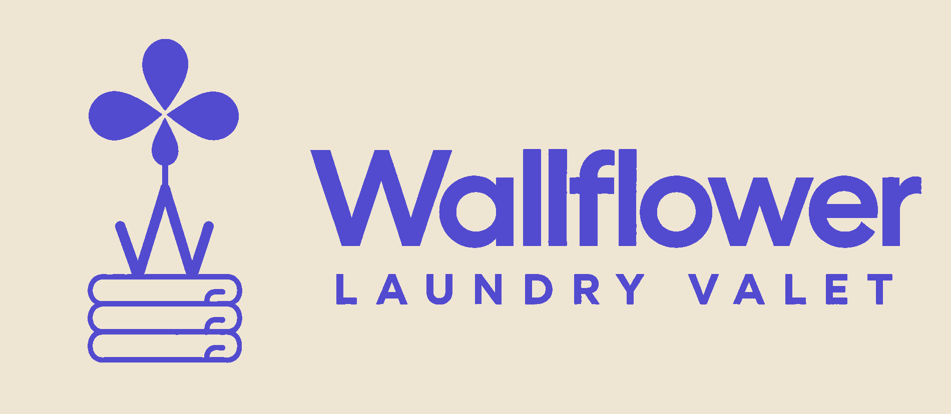 Wallflower Laundry Valet mark on natural cotton